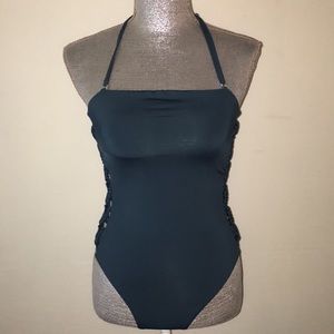 NWOT Red Carter green one piece bathing suit